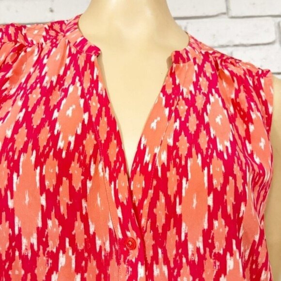 Joie finnegan Spiced Coral Silk Top - Size Large - Picture 4 of 8